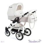 фото Коляска 2в1 Reindeer City Prestige "Wiklina" set 2 с конвертом W-1 Белая