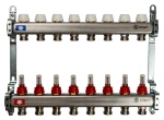 фото Коллектор Stout из нержавеющей стали с расходомерами 8 выходов