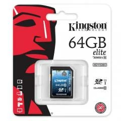 Фото Карта памяти SDXC UHS-I KINGSTON Elite 64 ГБ, Class 10, SD10G3/64GB