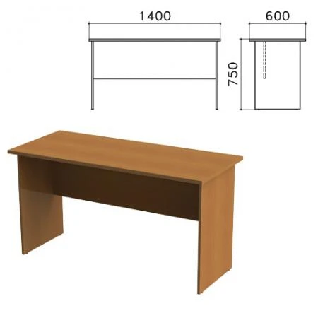 Фото Стол письменный "Монолит", 1400х600х750 мм, цвет орех гварнери, СМ22.3