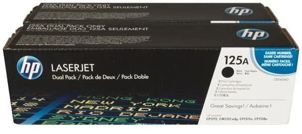 Фото HP 125A 2-pack Black Original LaserJet Toner Cartridges