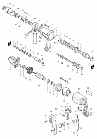 Фото Makita Кнопка стопора для HR2400 перфоратор Makita HR2400 рис.( 64)