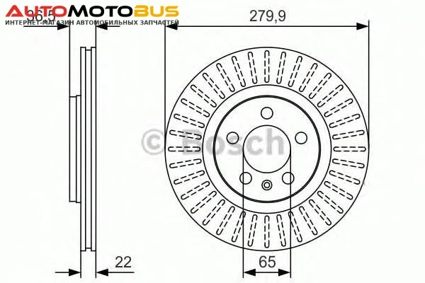 Фото Диск тормозной Bosch 0986479R68