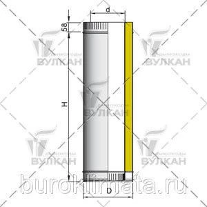 Фото Труба двустенная с изоляцией DTH 250 d 180 полированная