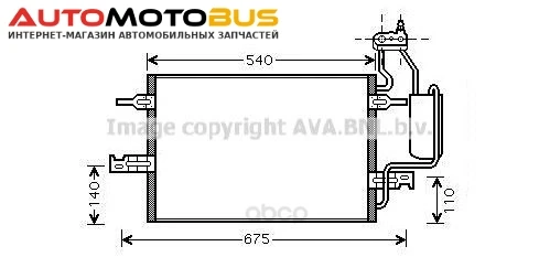 Фото Pадиатор кондиционера Opel Meriva 03 Ava OL5349D