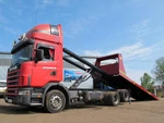 фото Большегрузный эвакуатор Scania с подъемно-сдвижной платформой г/п 12 тонн