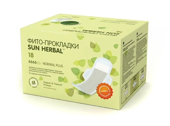 Фото Фито-прокладки SUN HERBAL для критических дней NORMAL PLUS