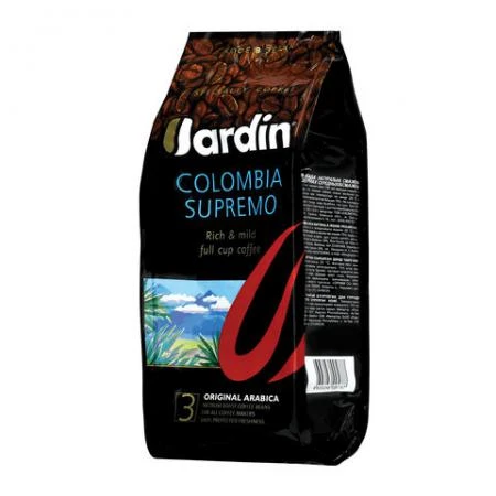 Фото Кофе в зернах JARDIN (Жардин) "Colombia Supremo", натуральный, 250 г, вакуумная упаковка