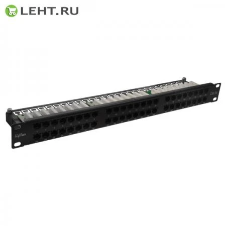 Фото Патч-панель высокой плотности 19″ 48хRJ-45 UTP Cat.5e 1U (10-0406): Патч-панель