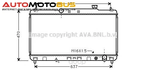 Фото Радиатор охлаждения двигателя Ava TO2235