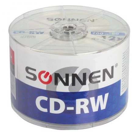 Фото Диски CD-RW SONNEN 700 Mb 4-12x Bulk