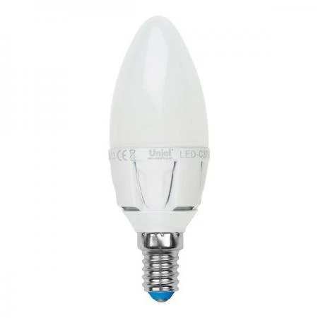 Фото Лампа светодиодная LED-C37-6Вт WW E14 FR ALP01WH пласт.; 07898