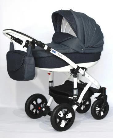 Фото Коляска 2в1 BeBe-Mobile Toscana PIK4 синий/синий в квадратик