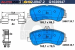 фото Комплект тормозных дисковых колодок GALFER B1.G102-0947.2