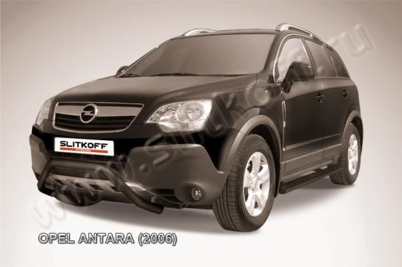 Фото Slitkoff Кенгурятник d57 низкий мини черный OPEL ANTARA (2006)