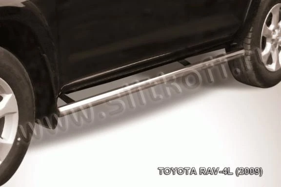 Фото Slitkoff Пороги d57 труба черные TOYOTA RAV-4 L (2009)