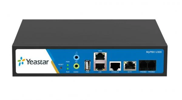 Фото YEASTAR MyPBX U300, IP-АТС, 1U half-width, 1*E1, 2*FXS