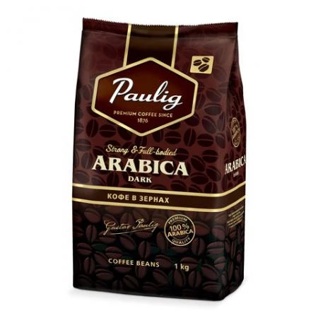 Фото Кофе в зернах PAULIG (Паулиг) "Arabica DARK", натуральный, 1000 г, вакуумная упаковка