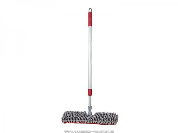 Фото Швабра-флаундер flat mop с 2-хсторонней насадкой из микрофибры, без упаковки