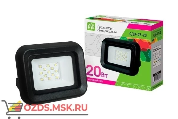 Фото ASD СДО-07-20 прожектор LED 20Вт 6500К 1500Лм IP65