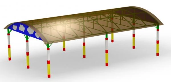 Фото Теневой навес с поликарбонатом