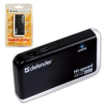 фото Хаб DEFENDER QUADRO INFIX, USB 2.0, 4 порта, порт для питания