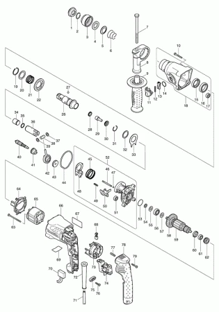 Фото Makita Плоская шайба 9 для HR2410/ перфоратор Makita HR2431 рис.( 62)