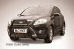 фото Slitkoff Кенгурятник d57 высокий с двумя перемычками черный FORD KUGA (2008)