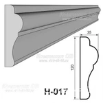 фото Декоративные элементы лепнины - фасадный декор наличник Н-017 на окна из пенопласта