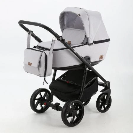 Фото Коляска 2 в 1 BeBe-mobile Gusto светло-серая с блестками