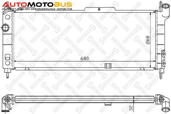 Фото Радиатор охлаждения двигателя STELLOX 10-26068-SX