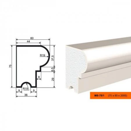 Фото Молдинг МВ-75/1 (МС-102)
