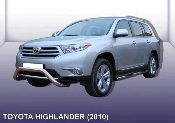 Фото Slitkoff Кенгурятник d76 низкий мини Toyota Highlander 2010