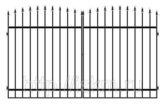 Фото Забор металлический серия М-6
