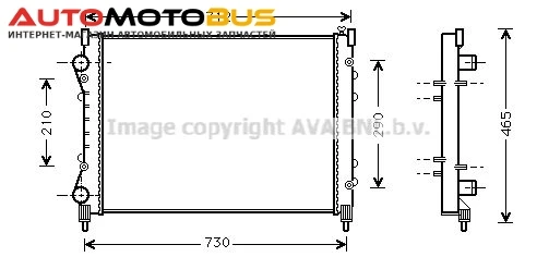 Фото Радиатор охлаждения двигателя AVA QUALITY COOLING RTA2233