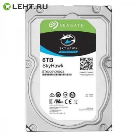 Фото HDD 6000 GB (6 TB) SATA-III Skyhawk (ST6000VX001): Жесткий диск (HDD) для видеонаблюдения