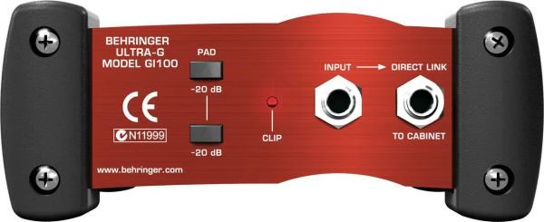 Фото Behringer GI100 - Активный гитарный DI-бокс с имитацией спикера