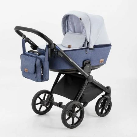 Фото Коляска 2 в 1 BeBe-mobile Cezaro синяя с светло-серым