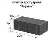 Фото Тротуарная плитка 200х100х70