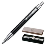 фото Ручка шариковая PARKER "IM Premium Matt Black CT", корпус черный, латунь, хромированные детали, синяя