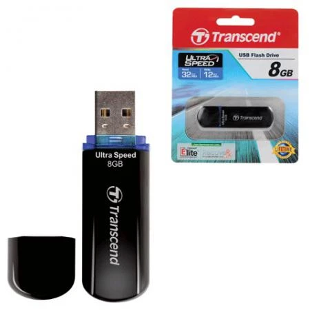 Фото Флэш-диск 8 GB, TRANSCEND JetFlash 600, USB 2.0, черный