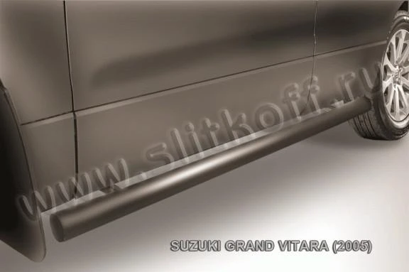 Фото Slitkoff Пороги d76 труба черные SUZUKI GRAND VITARA (2005)