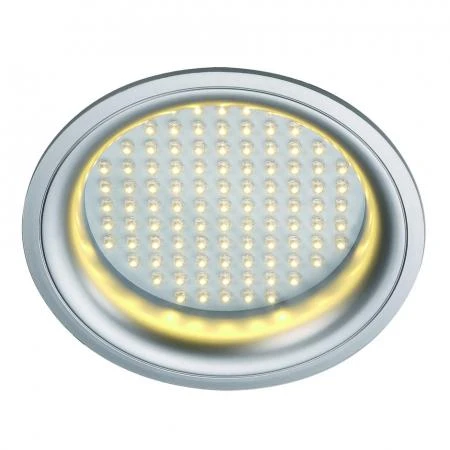 Фото LEDPANEL ROUND светильник встраиваемый с 97 LED общ 8Вт, 3000K, 440lm, 120°, серебристый | 160382 SLV