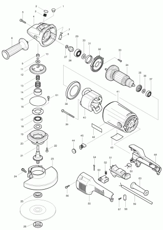 Фото Кнопка MAKITA 9079 стопора задней ручки