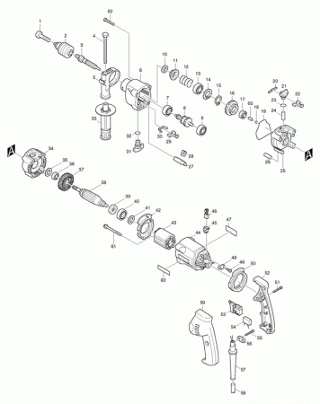 Фото Makita Наковальня A HP2030/31/32/33 дрель Makita HP2033 рис.(23)