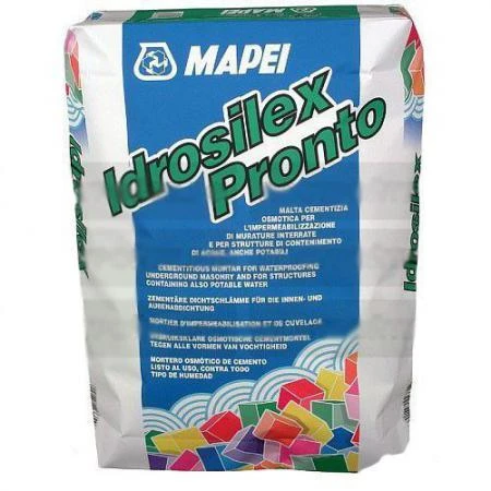 Фото Mapei Idrosilex Pronto, обмазочная гидроизоляция (серая), 25 кг.