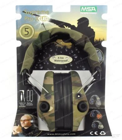 Фото Наушники активные MSA Sordin Supreme Pro-X Camo, MultiCam