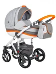 фото Коляска 2в1 BeBe-Mobile Movo R5 кожа оранжевая + серый