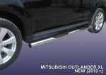 фото Slitkoff Защита порогов d76 с проступями Mitsubishi Outlander XL 2010