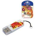 фото Флэш-диск 8 GB, VERBATIM Mini Tattoo Edition KOI FISH, USB 2.0, белый с рисунком